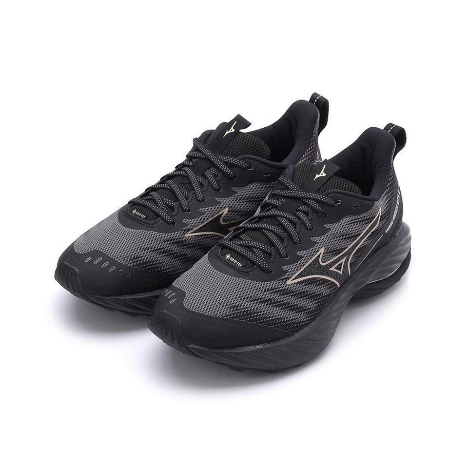 (WMNS) Mizuno Wave Rider Gore-Tex 2 Super Wide 'Black Gold' J1GD248021