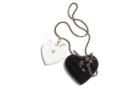 CHANEL Patent Leather Calfskin One Shoulder Crossbody Clutches Regular Women's Black/White