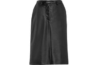 PRADA Leather Long Skirts Women's Black