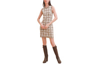 HERMES Sleeveless Dress Women's Beige