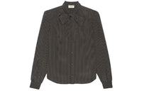 SAINT LAURENT Pussy bow Polka dot Blouse