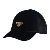 PRADA Cotton Fabric Baseball Caps Women's Black