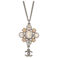 CHANEL 2010 Rhistone embellished Cc Pendants Necklace