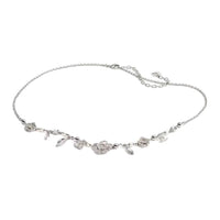 CHANEL Solid Color Design Resin Belt Unisex Silver