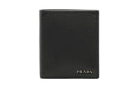PRADA Saffiano Leather Wallet Men's Black