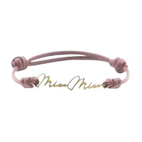 MIU MIU Nappa Leather Bracelets Women's Pink Purple