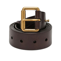 SAINT LAURENT Leather Leather Belts Men's Brown -