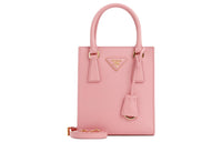 PRADA Saffiano Leather Handbag Regular Women's Pink Purple