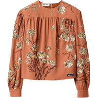 MIU MIU Regular T-Shirt Women's Brown
