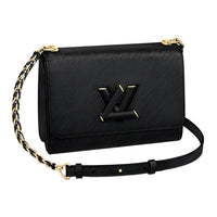 LOUIS VUITTON Twist Mm Braided Links Epi Grained Leather Black