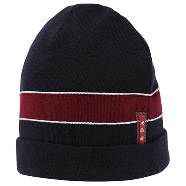 PRADA   Beanies Unisex Navy Blue