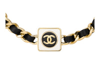 CHANEL Metal Necklaces Women's Black