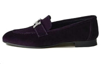 HERMES Paris Loafers Women's Purple