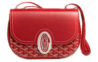 GOYARD 233 Canvas With Leather Shoulder Bag Crossbody Bag Regular Women's Red