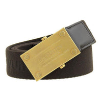 LOUIS VUITTON Canvas Belt Men's Brown Width: 3cm