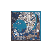HERMES Silk Scarves Women's Midnight Blue