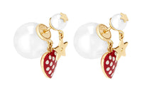 DIOR Earrings Women's Red