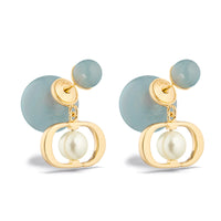 DIOR Resin Earrings Women's Sky Blue