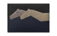 HERMES Sombrero II With Evercalf Calfskin Card Holder Women's Black & Blue