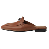 HERMES Oz Wrap-toe Slippers Women's Brown
