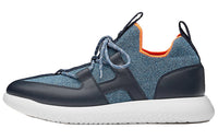 HERMES Duel Low-Top Casual Shoes Men's Marine Blue