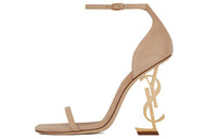 SAINT LAURENT Opyum Strap Sandals Women's Brown
