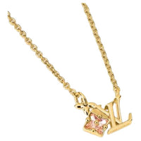 LOUIS VUITTON Crystal Necklaces Women's Gold