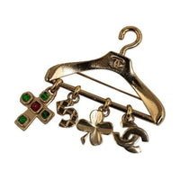 CHANEL Gold-Plated Brooches Women's Gold