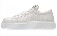 MIU MIU Low-Top Stylish Skateboarding Shoes Women's White