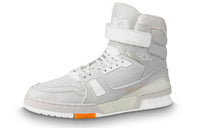 LOUIS VUITTON Trainer Stylish Skateboarding Shoes Men's Gray White