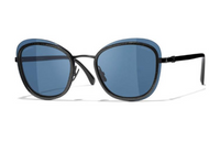 CHANEL Butterfly Sunglasses Women's Black