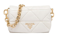 PRADA Leather Crossbody Bag Shoulder Bag Women's White