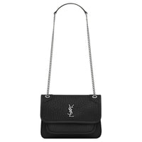 SAINT LAURENT Lambskin Shoulder Bag Mini Women's Black