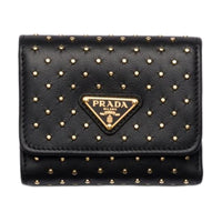 PRADA Leather Wallet Women's Black
