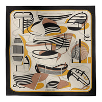 HERMES Cashmere Shawls Women's Yellow