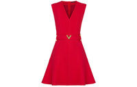 LOUIS VUITTON Sleeveless Dress Women's Red