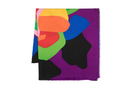 SAINT LAURENT Pre Owned 1980s Graphic print Silk Scarf