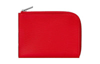 HERMES Mysore Goat Skin Wallet Women's S3 Rouge De Coeur Heart Red