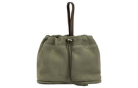 Loro Piana Suede Clutch Small Size Women's Green