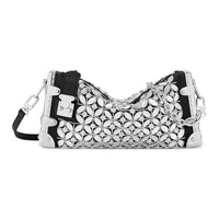 LOUIS VUITTON Calfskin Crossbody Bag Shoulder Bag Women's Silver