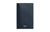 CELINE Shiny Cow Leather Card Holder Regular Men's Anchor Blue