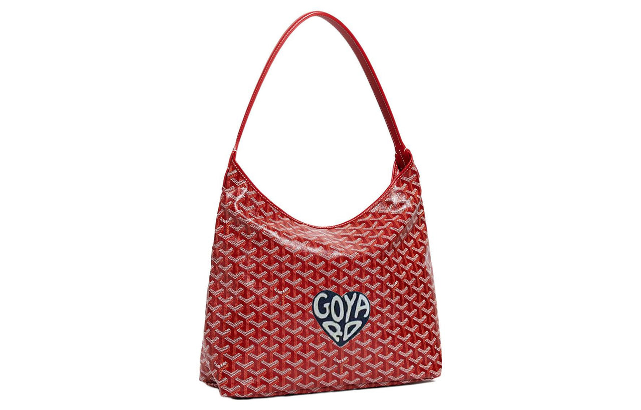 GOYARD Bohème Hobo Canvas With Calfskin Dog Tooth, Shoulder Bag Combo Bag, Shoulder Bag Women's