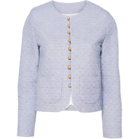 CELINE Triomphe Boutis Chelsea Jacket In Striped Cotton
