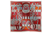 HERMES Silk Scarves Women's Red