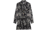 CELINE Lavallière Bouquet Print Mini Dress