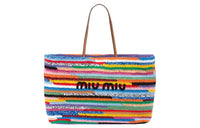 MIU MIU Leather Controller Tote Bag Shopping Bag Handbag Regular Women's Multicolor