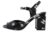 CHANEL One Strap Sandals Women's Black