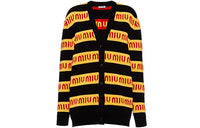 MIU MIU Pre Owned 2020 Logo intarsia Cardigan