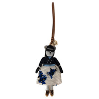MIU MIU Leather With Polyester Bag Accessory Women's Blue & White