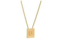 CELINE Alphabet U Necklace In Brass With Gold Finish